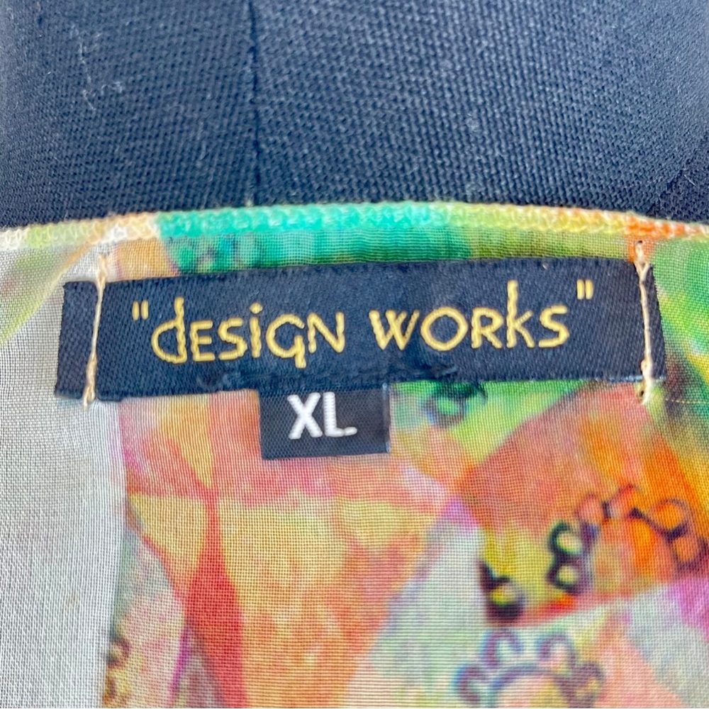 Blouse – Flowy Sheer Top, Smocked Waist, XL - Design Works - Picture 7 of 10